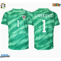 Kroatia Dominik Livakovic #1 Keeper Bortedrakt EM 2024 Kortermet